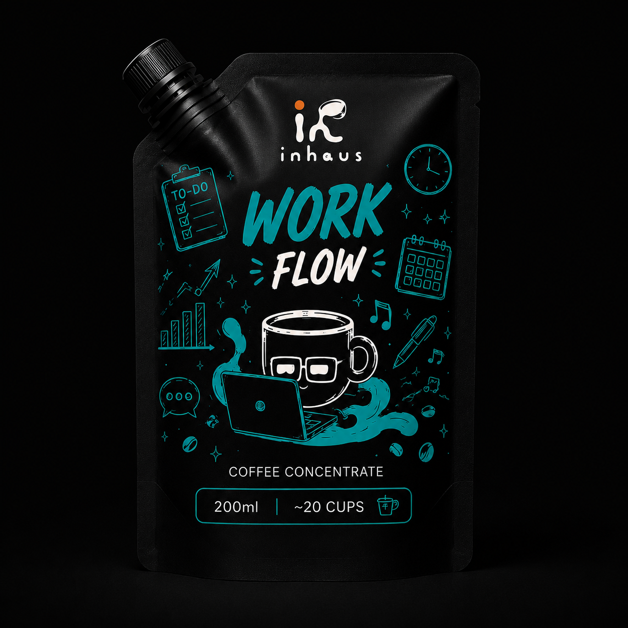 INHAUS Work Flow — 200ml coffee concentrate pouch